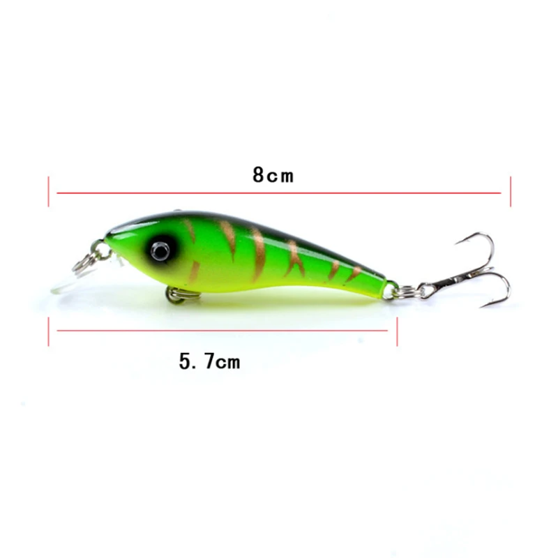 Cebo Artificial para pececillos De Pesca, Señuelos De Pesca De 5,7 cm/g 4,4, ojo 3d, perca De Río, Crankbait duro, Wobbler De hundimiento, 1 unidad por caja - imagen 2