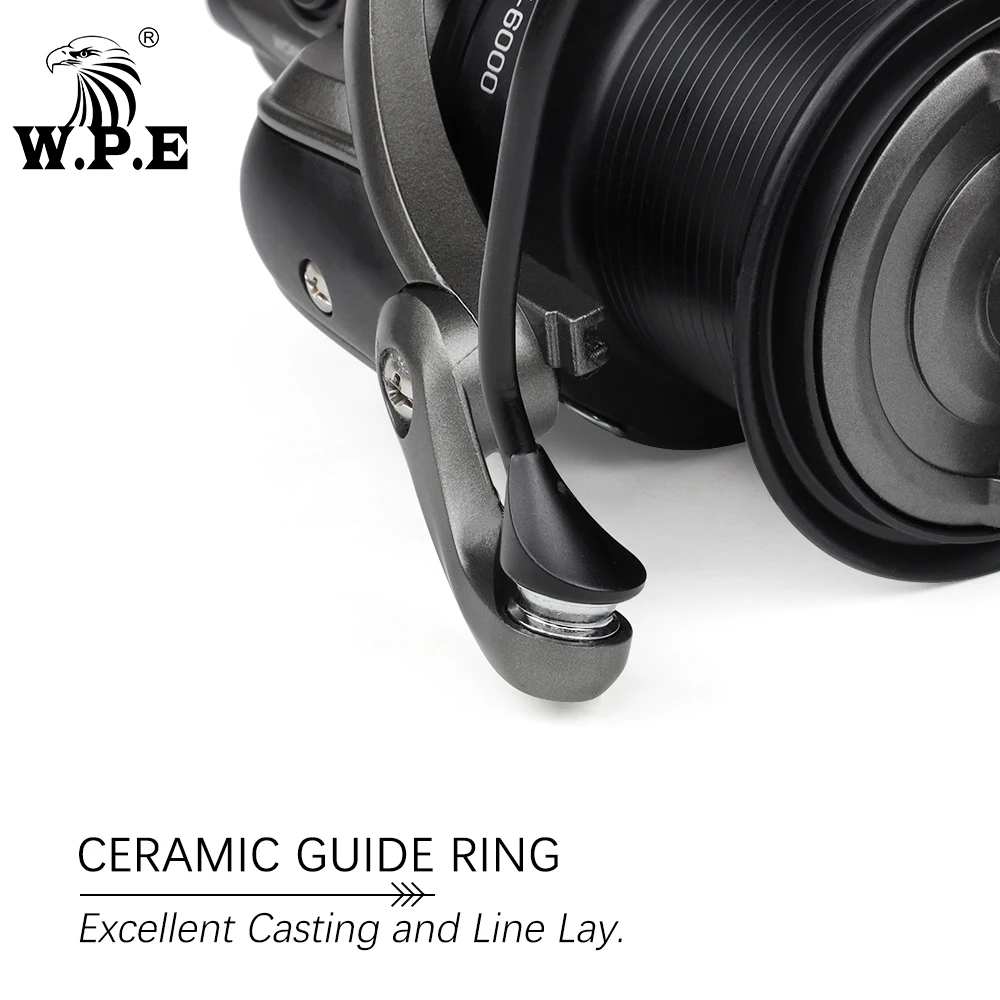 Carrete de Pesca de carpa W.P.E VX, carrete giratorio 6000 9000, cuchara de Metal, 7 + 1 rodamientos de bolas, relación de engranaje 4,6:1, aparejos de Pesca de carpa - imagen 4