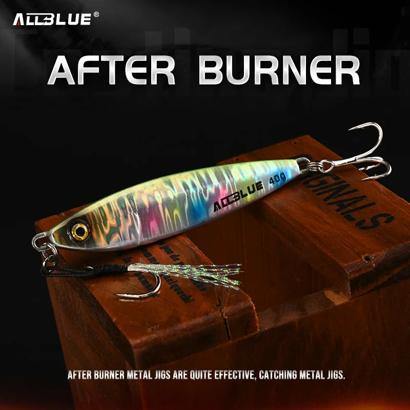 ALLBLUE ARTER BURNER-señuelo de pesca de agua salada, cebo Artificial de lubina, 20g, 30g, 40g, 60g, plantilla de Metal fundido, cuchara de Jigging - imagen 4