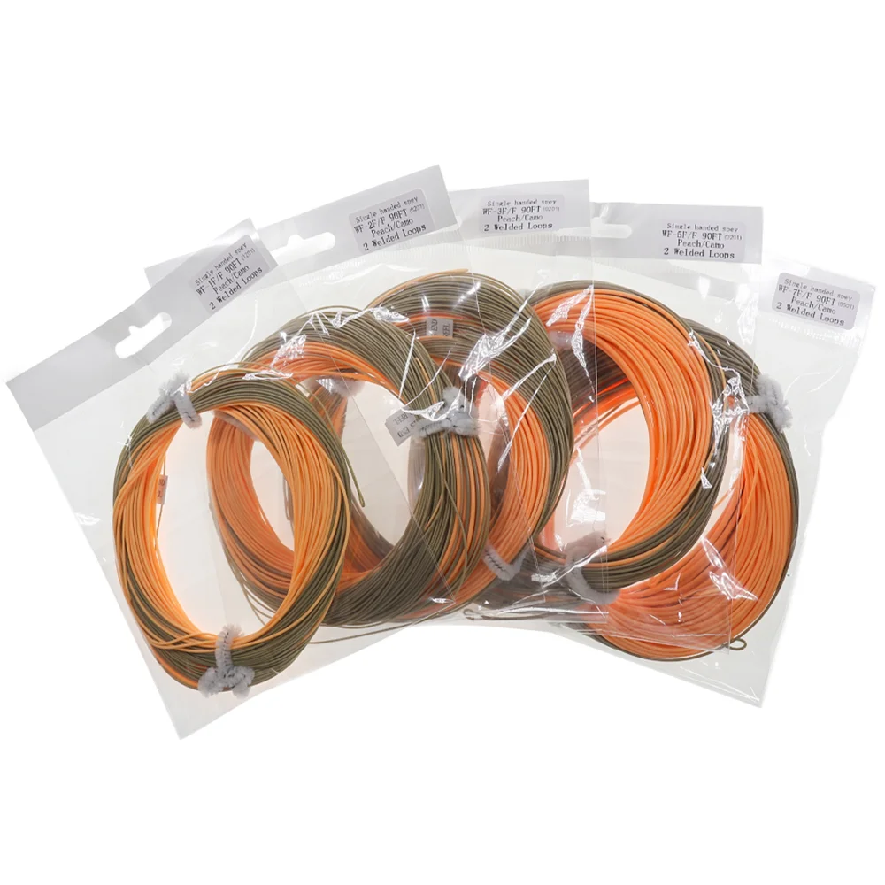 Wifreo 9 pies WF-1F ~ 8F línea de mosca hablada de una sola mano peso flotante cabeza de tiro hacia adelante línea de pesca con mosca bucles soldados de doble tono - imagen 5