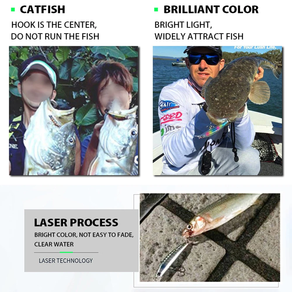 Señuelos de pesca de 11cm y 20g, pececillo flotante Wobbler, cebo duro Artificial de fundición larga, Jerkbait, accesorios de pesca de agua de mar MN618 - imagen 5