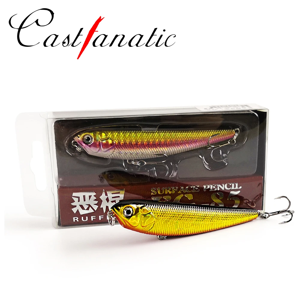Castfanatic EG85 8,5g Topwater lápiz señuelo flotante Stickbait Wobblers pesca Artificial wobblers señuelos para trucha Walker señuelo ﻿ - imagen 2