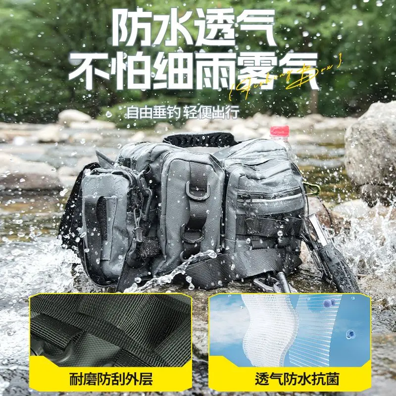 Bolsa de pesca impermeable bandolera multifuncional para equipo - imagen 5
