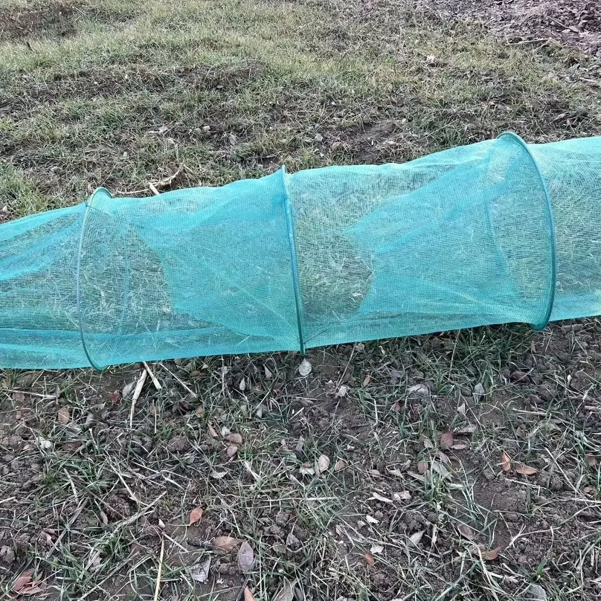 Jaula para camarones Lawaia con cadena de hierro, Red de trampa, jaula de pesca plegable, flotador de espuma, malla pequeña, SIN Cadena, 1m, 2M, 3M - imagen 4