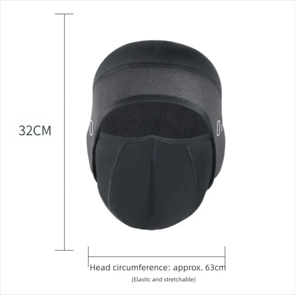Gorro cálido para ciclismo, protección para los oídos, a prueba de viento, gorro para montar en bicicleta, mascarilla facial con forro polar para exteriores - imagen 3