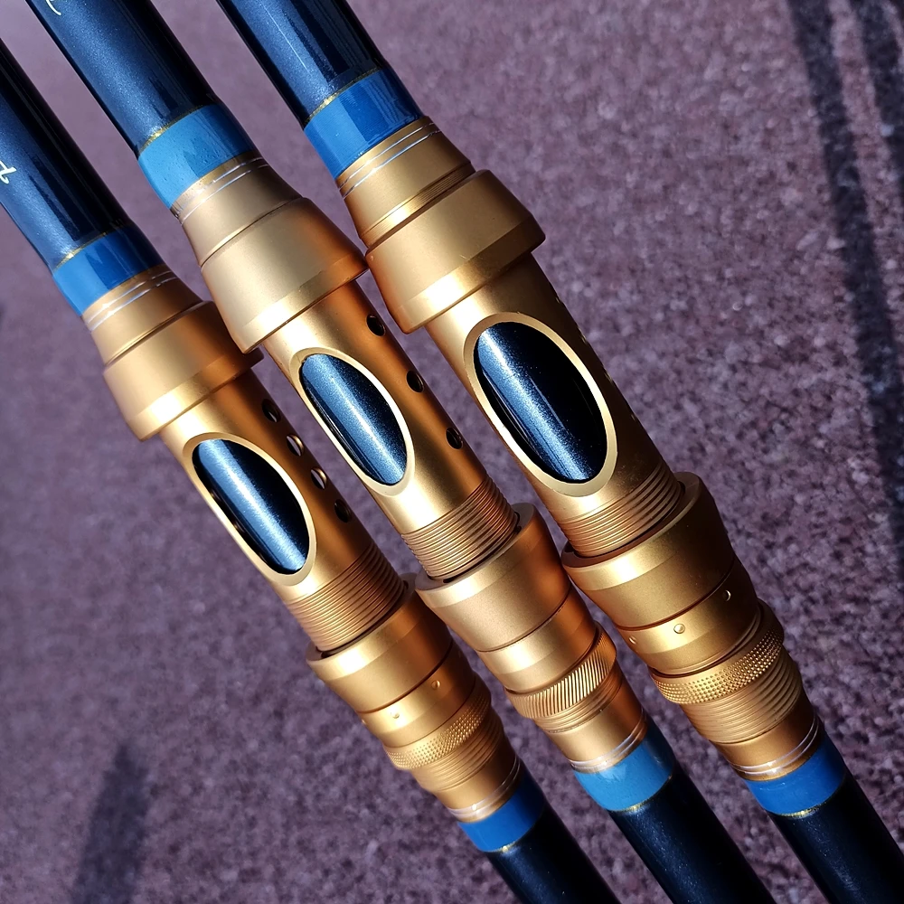 Caña de pescar de Surf de fibra de carbono de fundición larga, 3m, 3,6 m, 3 secciones, asiento de carrete de metal, 11,8 pies, poste rápido giratorio duro XH - imagen 5