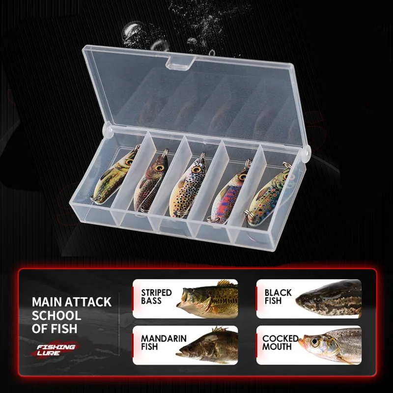 Señuelo giratorio de Metal ultraligero, cebo duro de latón para agua dulce, trucha, Lucio, lubina, lago, 3g, 5g - imagen 2