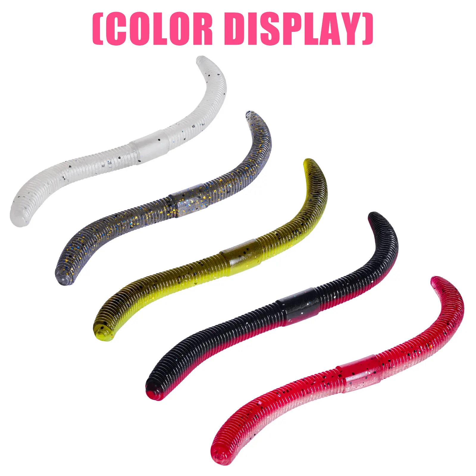 10 cm/14 cm 10/15 unids/bolsa cebo suave Senko gusano palo loco cebos de gusano Leurre Souple Wobblers para todos los peces Pesca señuelo de Pesca de lubina - imagen 5