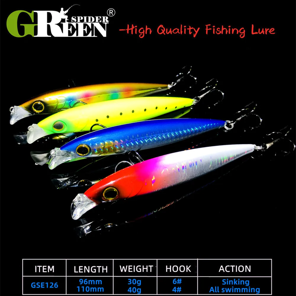 GS 1 Uds diseño de labio corto hundimiento cohete señuelos Pesca 30g/40g Minnow Wobbler plástico duro Pesca accesorios de aparejos de Pesca - imagen 3