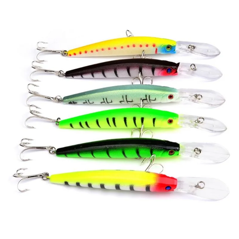 Señuelos artificiales para pesca de carpa, cebo Wobbler Minnow, Crankbait Stripe Jerkbait, equipo de pesca, 145mm, 15,5G, 6 ganchos # - imagen 4
