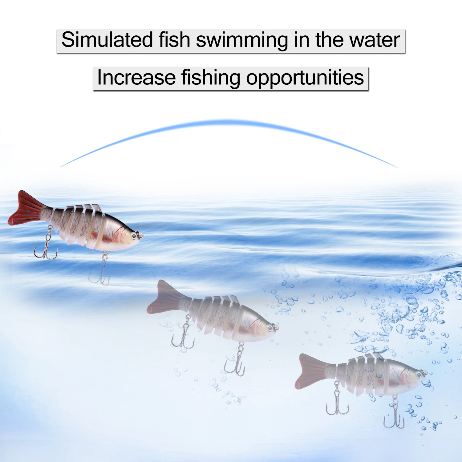 Sougayilang Señuelo Swimbait Articulado Agua Dulce - imagen 5