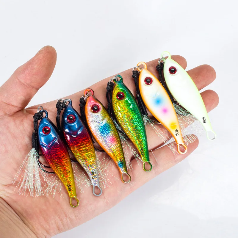 Señuelo de pesca de hundimiento rápido, anzuelo bimetálico, 7G, 10G, 15G, 20G, 30G, 40G, 60G - imagen 5