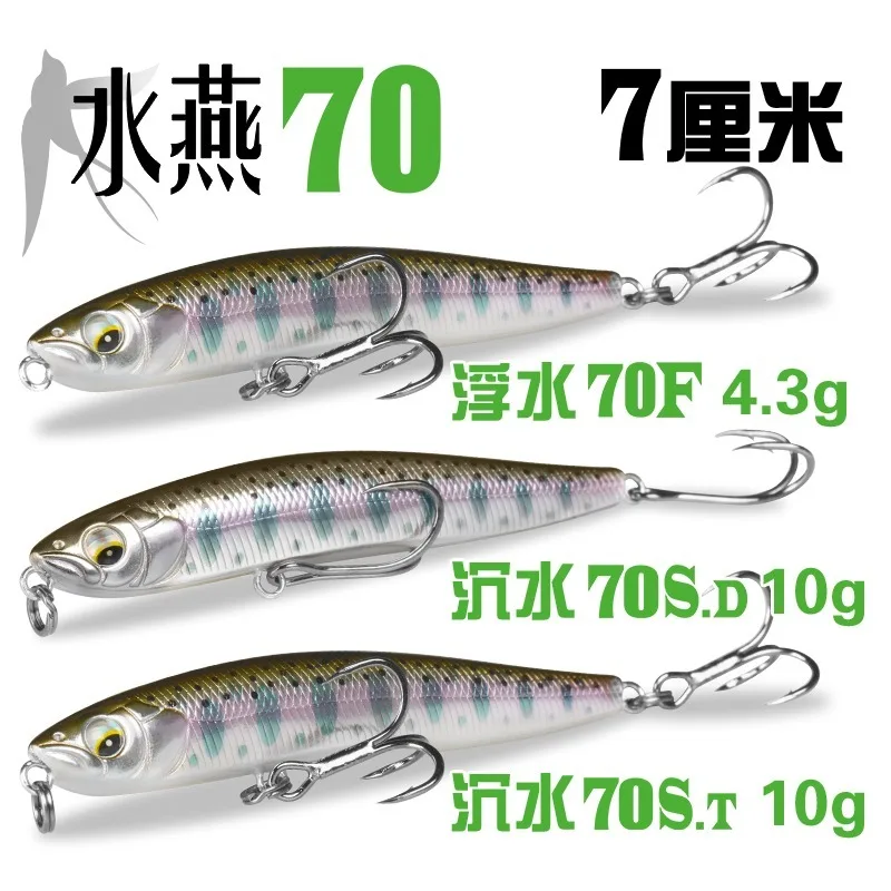 SFT Shuiyan 70S(T) hundimiento lápiz señuelo de pesca 10g de tiro largo flotante Isca Artificial Wobbler cebo duro de lubina de mar - imagen 4