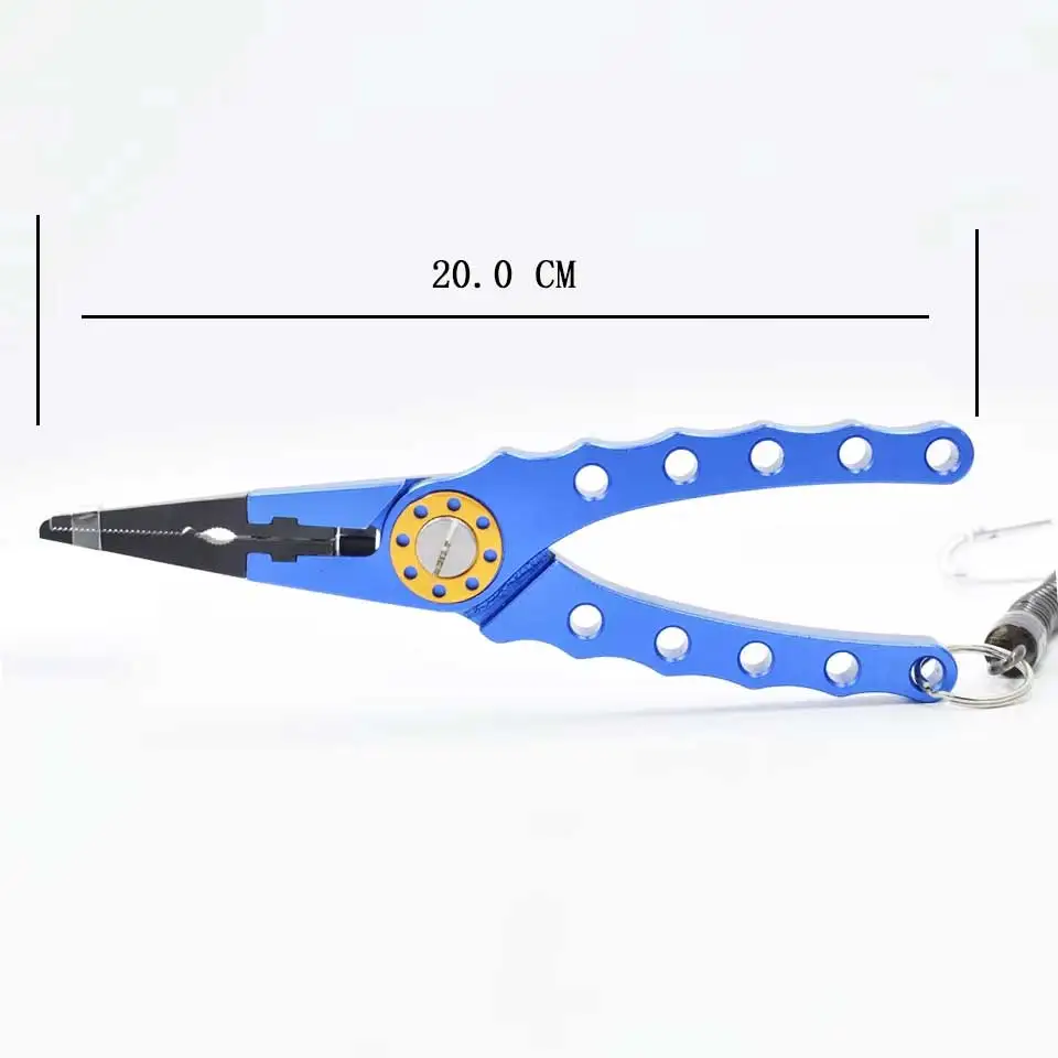Alicates de pesca, tijeras de aleación de aluminio, removedor de anzuelos, 150g, 20CM, herramientas de pesca, Cortador de línea, equipo de pesca con nudos multifuncional - imagen 4
