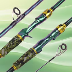 Caña de pescar giratoria BAKAWA serie camaleón 1,9 M/2,1 M caña de viaje portátil de 4 secciones caña de pescar ultraligera mediana