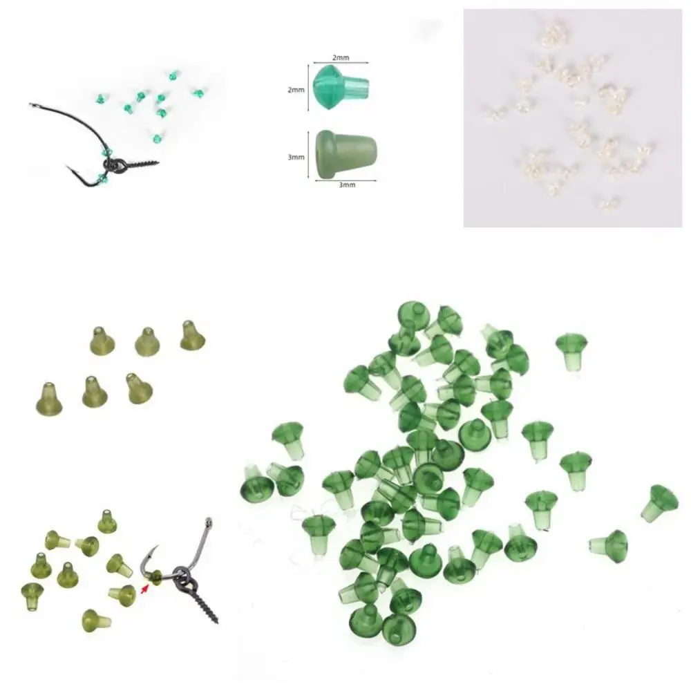 50 Uds tornillo Chod Rigs anzuelo de pesca tapón de cebo goma PVC gancho de pesca cuentas anzuelo tapón accesorios de pesca - imagen 3