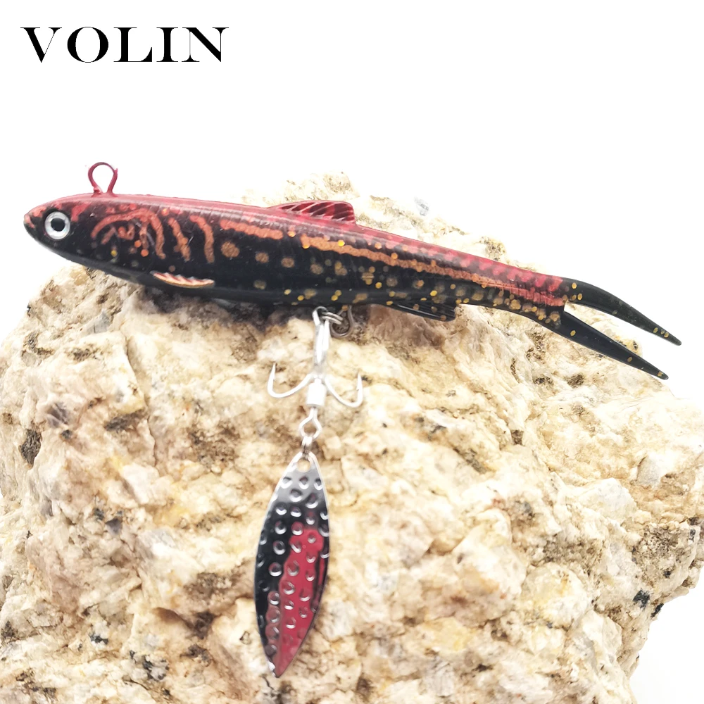 Volin-Señuelos de Pesca de 140mm y 27G, señuelos blandos Wobblers, cebo Artificial de silicona, señuelo de pesca de lubina - imagen 4
