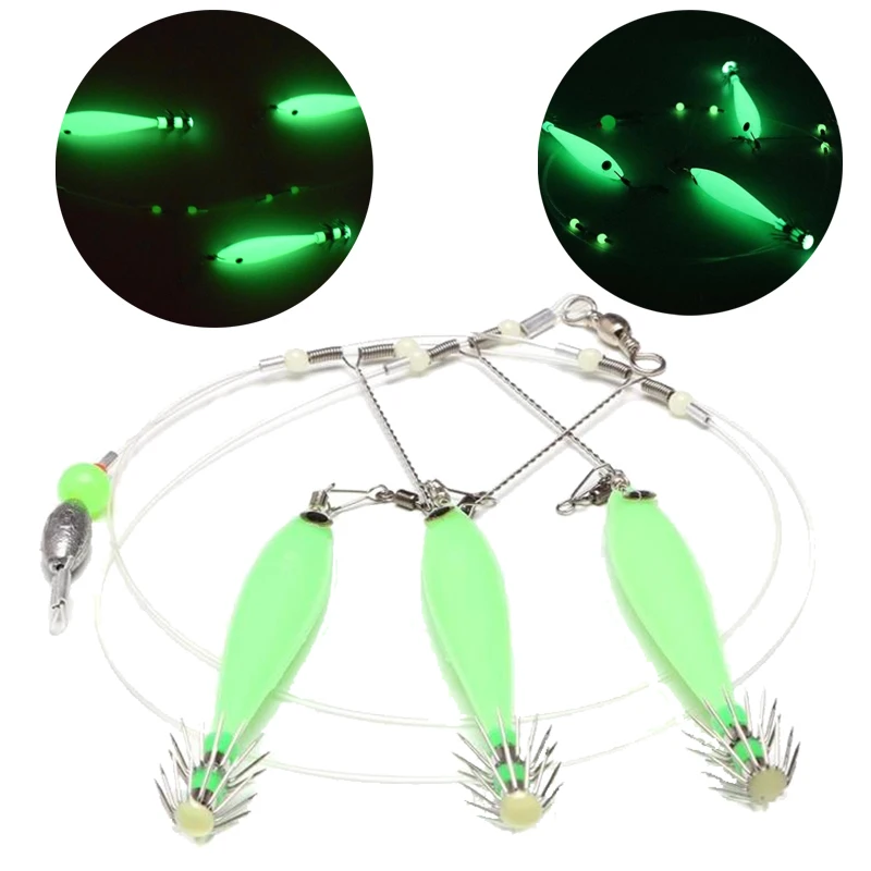 Calamar Artificial Luminoso de Madera para Pesca en Profundidad - imagen 2