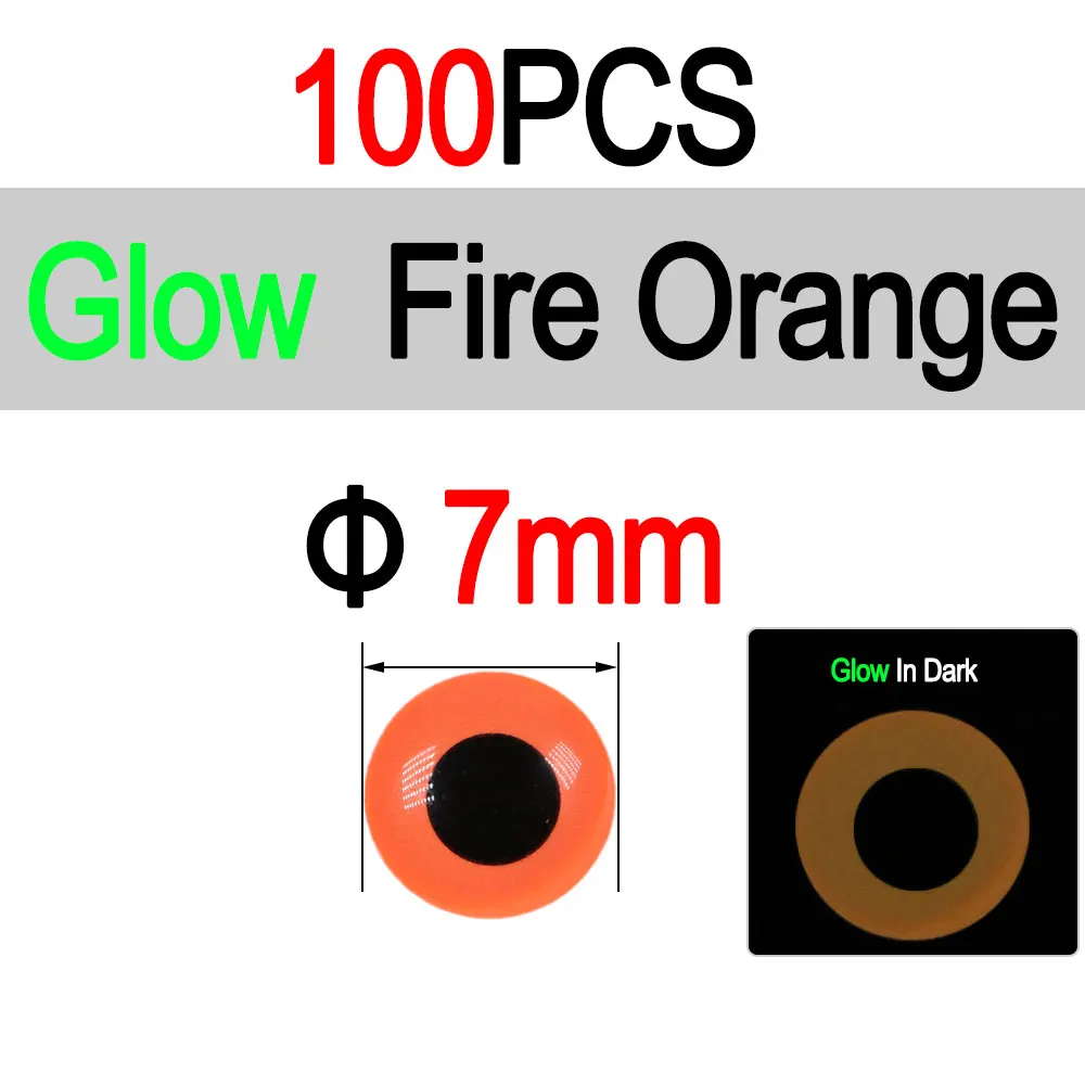 7mm 100pc FR Orange