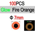 7mm 100pc FR Orange