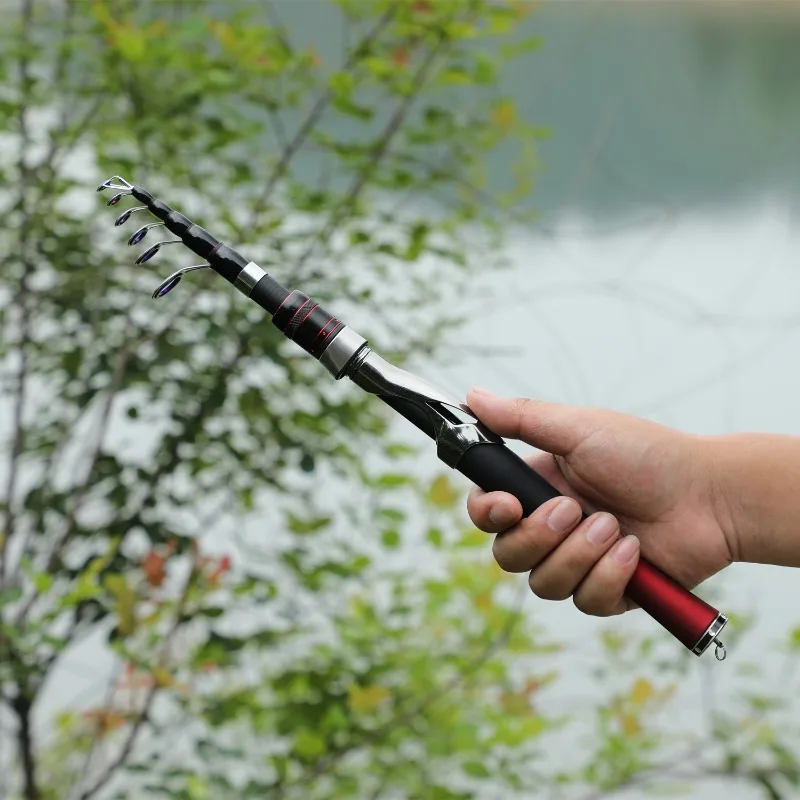 Sougayilang-caña de pescar telescópica ultraligera de fibra de carbono, herramienta de Pesca de carpa, 1,6 M - imagen 5