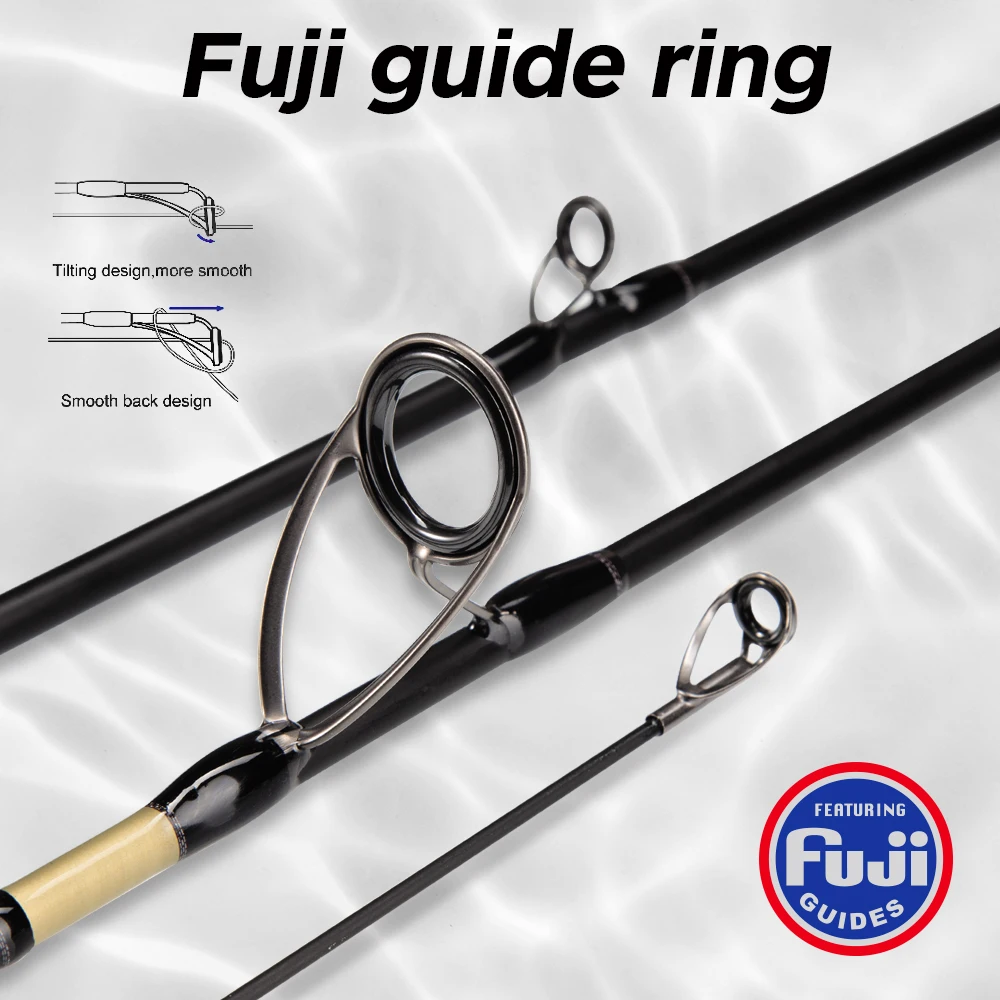 Hunthouse-caña de pescar de Jigging lento, 1,91/1,98 m, giratoria/fundición, fibra de carbono, caña de barco Fuji, Slatwater, Punta sólida, tipo de juego Slow J - imagen 4