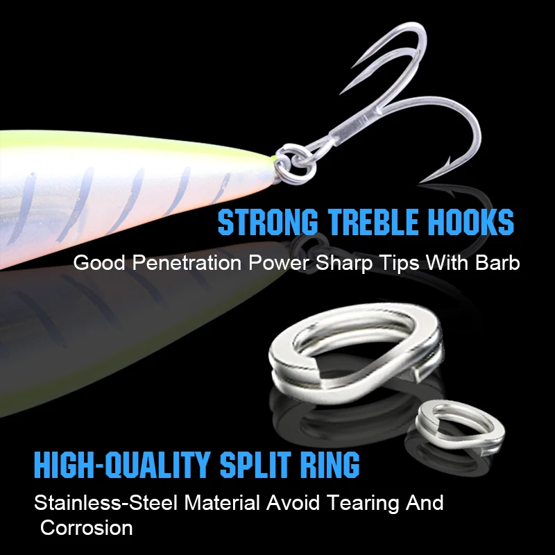 FJORD 90mm 31g Laser Miracle Sinking Black Minnow Hard Triple Hook Seawater Saltwater SwimBait Artificial Pesca Fishing Lure - imagen 5