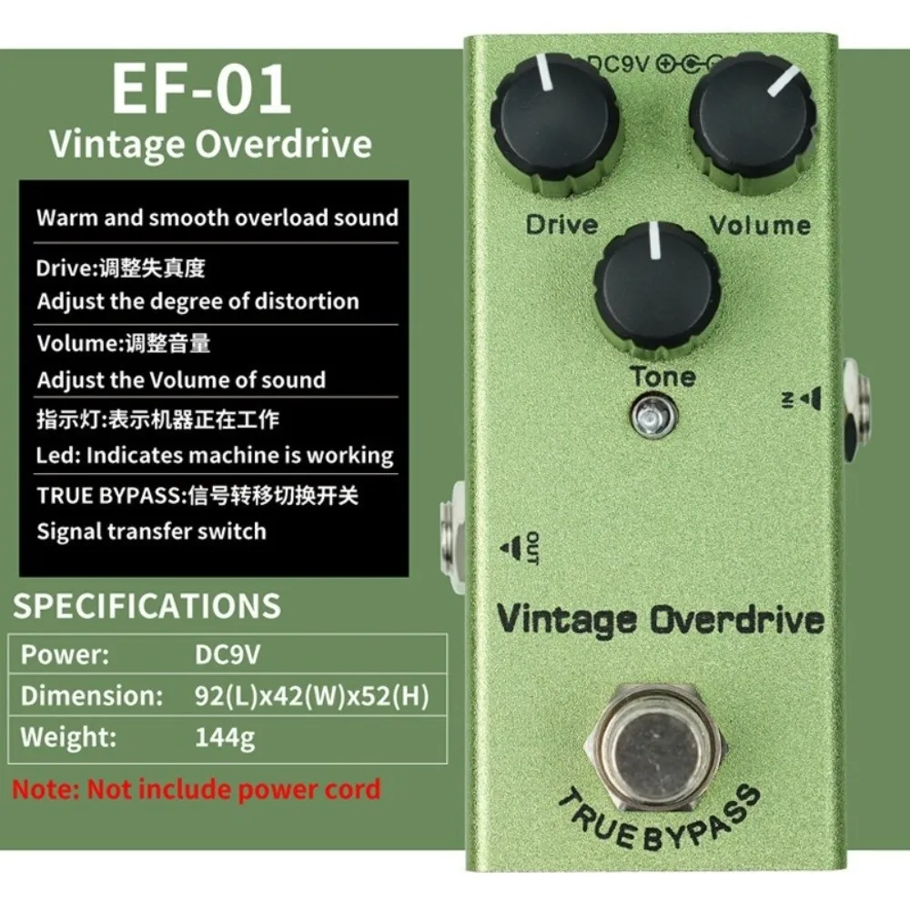 Pedal de efectos de guitarra eléctrica tipo V, generador de tonos versátiles, Mini Pedal de efectos, procesador de efectos - imagen 4