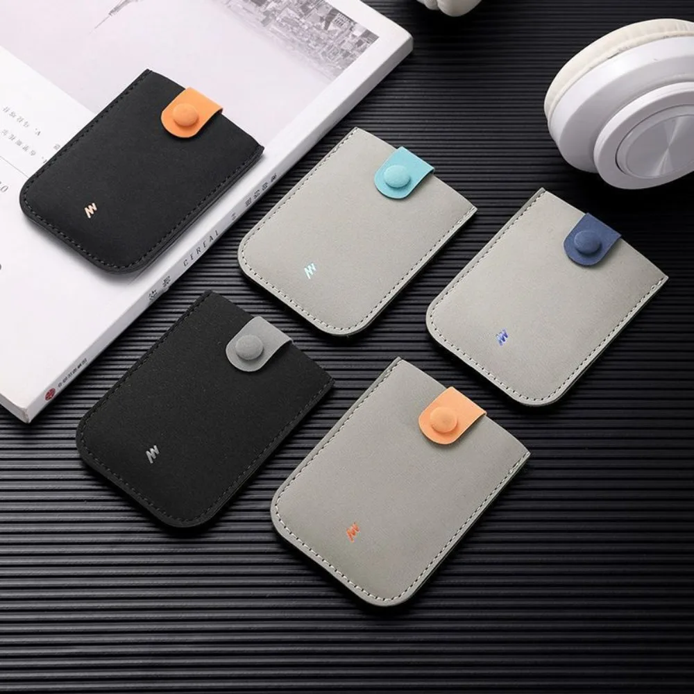 Cartera para tarjetas oculta laminada de cuero PU creativa, extraíble, tipo 4 bolsillos para tarjetas, tarjetero de visita, monederos con bloqueo RFID para mujer - imagen 5