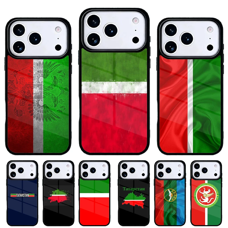 Funda para iPhone con bandera de Tatarstán y carcasa trasera