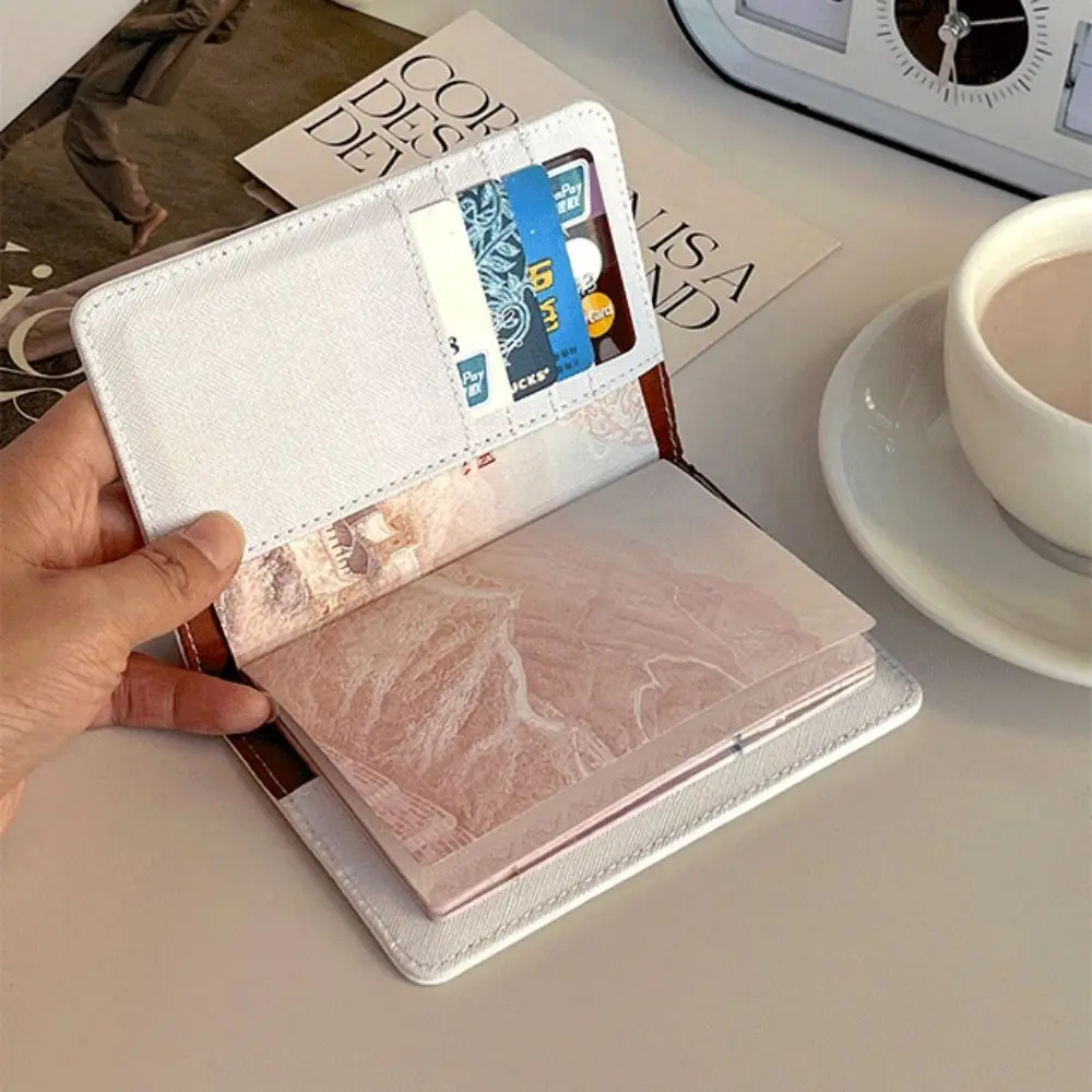 Porta pasaporte de conejo de dibujos animados, billetera de cuero Pu con abrazadera para tarjetas multifunción, funda para pasaporte ligera Multicolor Unisex - imagen 2