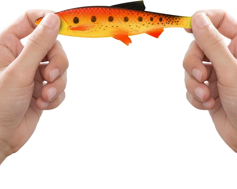 Señuelo de pesca de plástico suave de hundimiento grande, 35g, ojos 3D, Artificial, Swimbait, Wobbler, salmón, Lucio, tarpón, 1 piezas - imagen 3