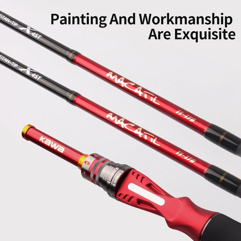 Caña de pescar Kawa, pulpo de fundición para barco, 170MH/117G, punta de titan, peso del señuelo, 60-400g, caña de pescar de sepia, pesca en barco de calamar - imagen 5