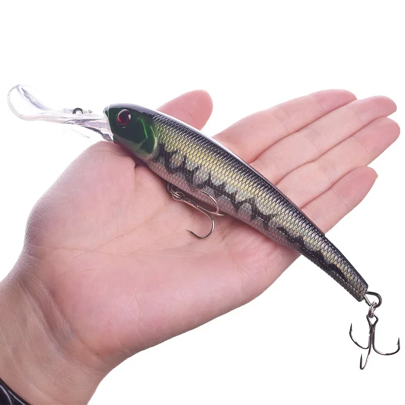 Señuelo de Pesca de pececillo grande, aparejos Wobblers de curricán, 16cm, 28g, cebo duro Artificial, Lucio, carpa, Crankbaits flotantes, 1 ud. - imagen 2