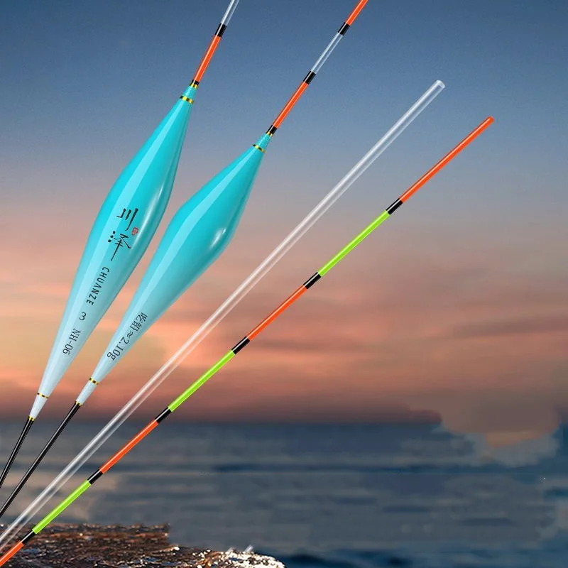 Juego de flotadores de Pesca de alarma de mordedura de pez de cola de cristal de Boutique, boya de pez Nano impermeable de alta sensibilidad, luz de fondo - imagen 2