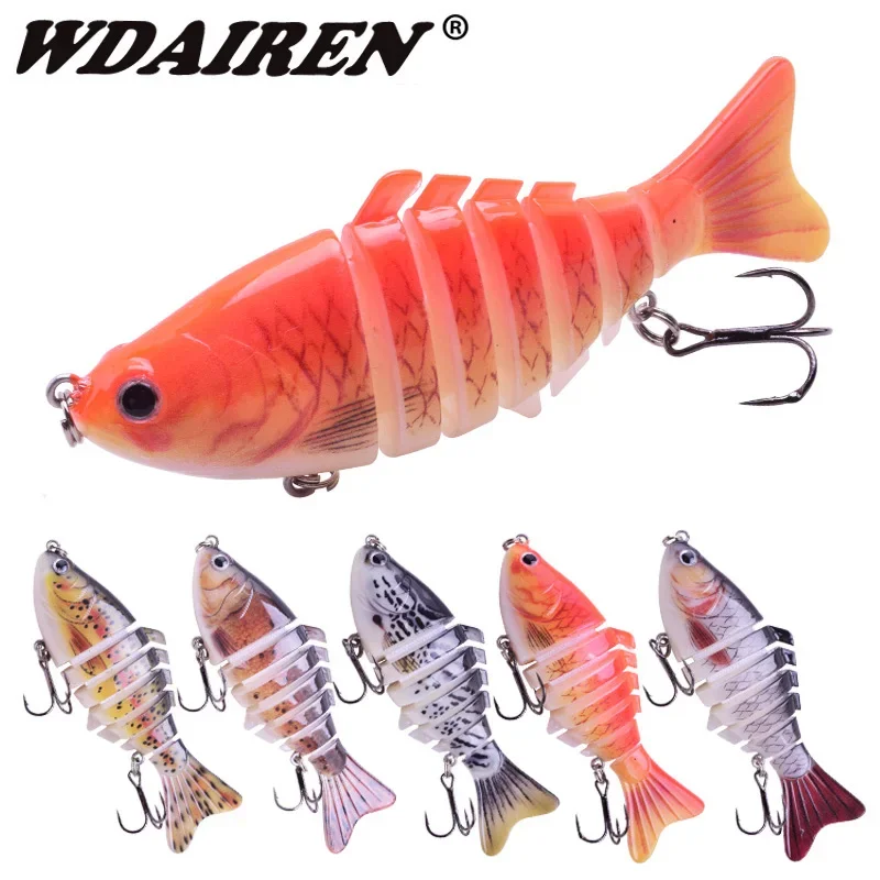 Señuelos de pesca Wobblers que se hunden, 10cm, 16g, 7 Swimbait multiarticulados, cebo Artificial duro, Lucio, lubina, Crankbait, 1 ud. - imagen 5