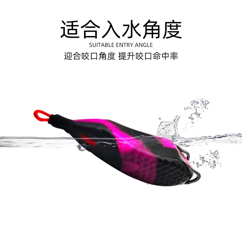 Cebo de rana trueno de silicona, cebo fuerte de trueno, largo alcance, Luya, suave, pesca para peces negros, cebo falso, trueno fuerte, 8cm, 15g - imagen 4