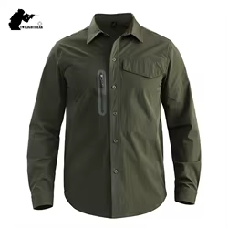 Camisa de pesca elástica AF54 – Secado rápido y múltiples bolsillos