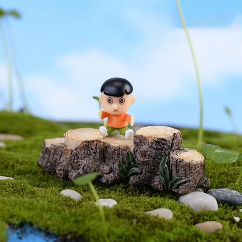 Modelo de puente de tocón de árbol, Mini miniaturas de jardín de hadas de resina, casa de muñecas DIY, terrario, suculentas, decoración de micropaisaje, 1 ud. - imagen 3