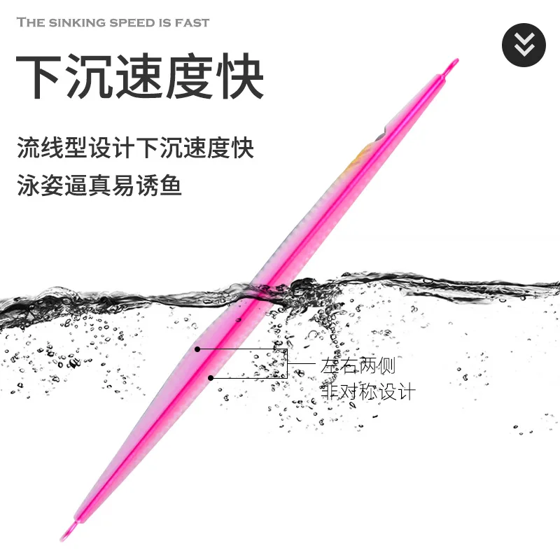 Señuelo de pesca con plantilla de Metal largo, cuchara de Jigging de hundimiento rápido, 60G, 80G, 160G, 200G, 300G, 350G, 400G, cebo de Metal Artificial, aparejos de mar - imagen 5