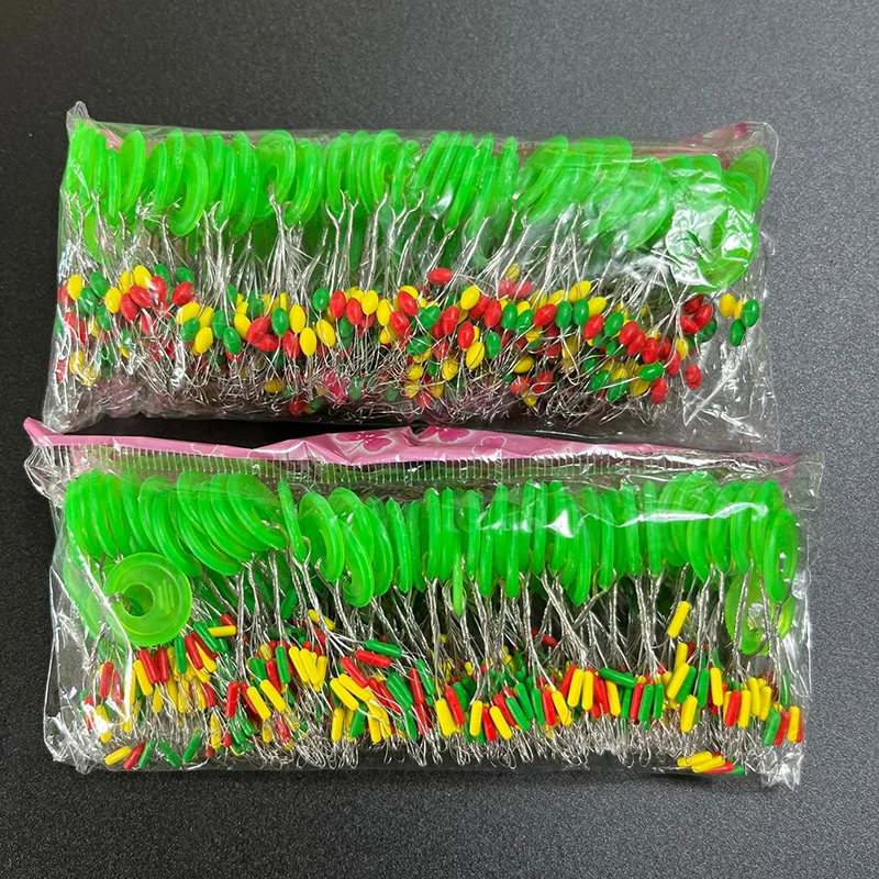 Tapón de goma flotante para pesca, accesorios de aparejos de línea de pesca en el espacio, ovalados, 600 piezas, 100 grupos