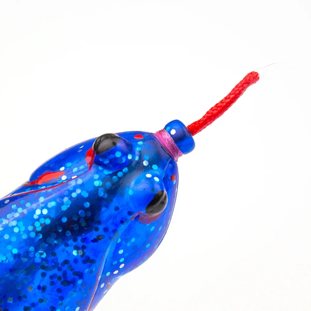 OBSESSION 1 pieza 10g Topwater señuelo de rana de silicona suave pesca artificial cebo de rana suave con cucharas giratorias - imagen 2