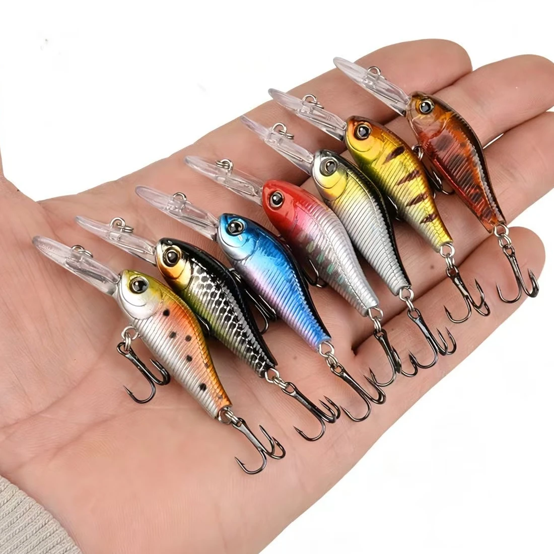 Señuelo de pesca de pececillo que se hunde, 5,5 cm, 2,7g, cebos duros artificiales de calidad, Crankbait Wobblers, aparejos de pesca de carpa y Lucio, 1 Uds.