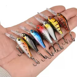 Señuelo de pesca de pececillo que se hunde, 5,5 cm, 2,7g, cebos duros artificiales de calidad, Crankbait Wobblers, aparejos de pesca de carpa y Lucio, 1 Uds.