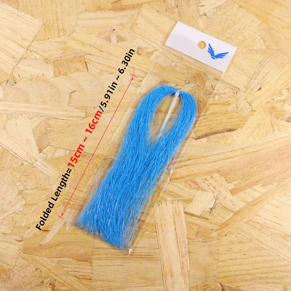 Wifreo, 1/6 paquetes, oropel luminoso, Material de atado de moscas para anzuelo de asistencia, plantilla, señuelo, ninfas, serpentina, moscas de pececillo, Teasers de cola de caballo - imagen 4