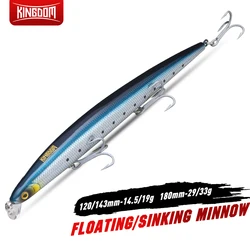 Kingdom Minnow Wobbler flotante para curricán de lubina y carpa