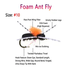 Mosca Seca Bimoo Post Wing Negra - Cebo Flotante para Trucha Hormiga