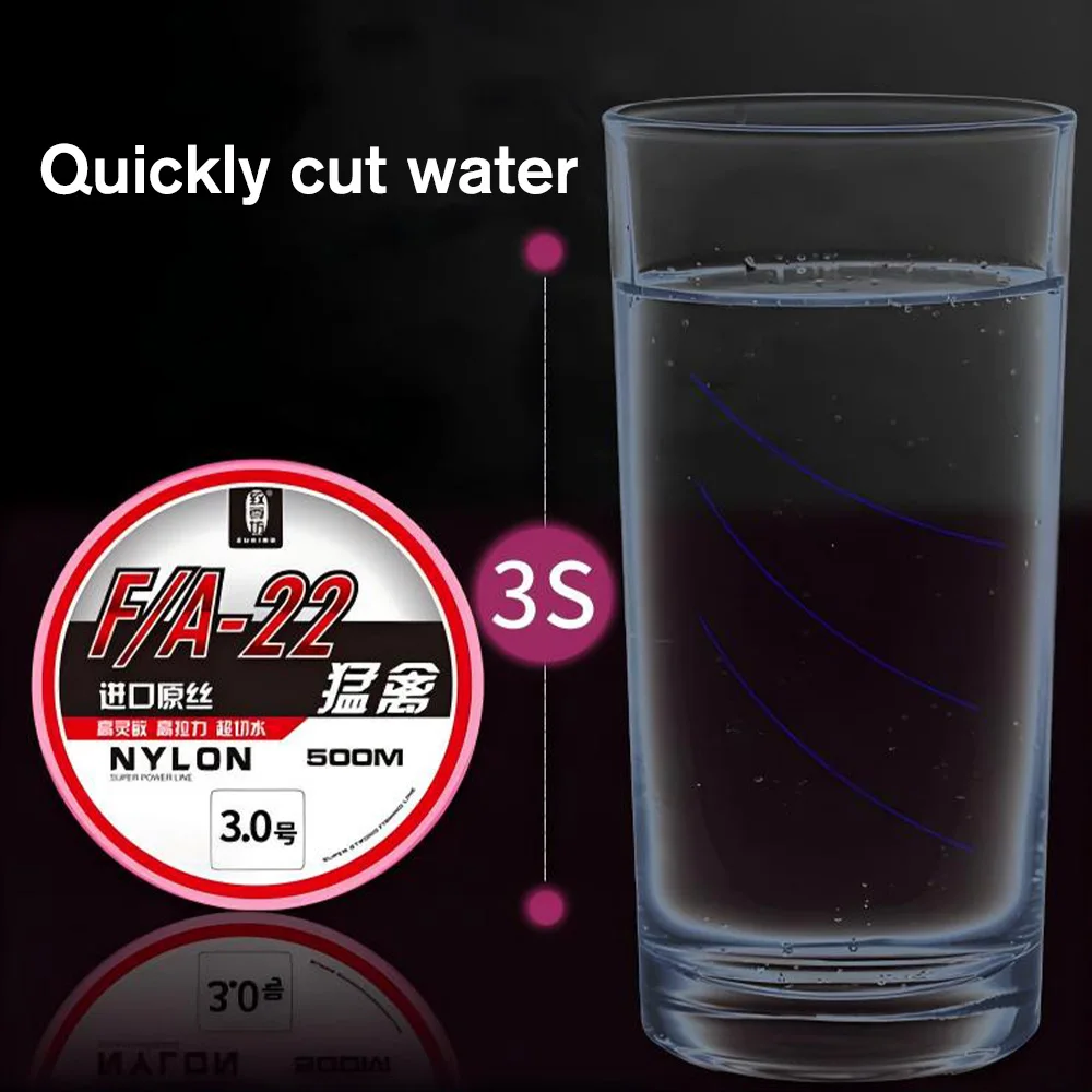 Línea de Pesca de nailon súper fuerte japonesa de 500M, línea de fluorocarbono de 4-39LB, línea de agua dulce y salada, Pesca hundida 2024 - imagen 5