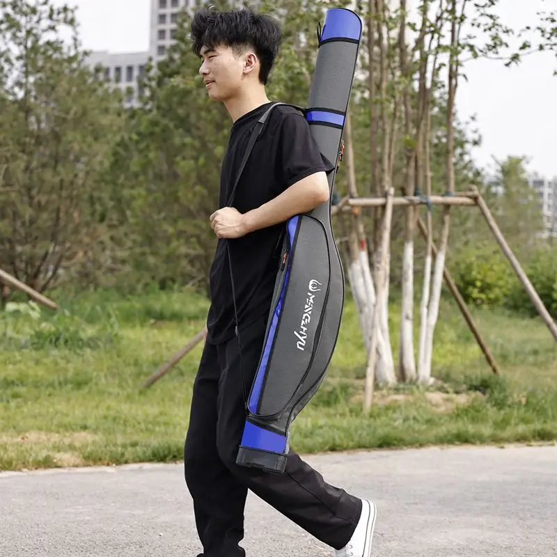 Bolsa de almacenamiento para caña de pescar de carcasa dura de nailon, 95cm, 110cm, 125cm, 135cm, bolsa de almacenamiento para caña de pescar portátil ”.이........... - imagen 4