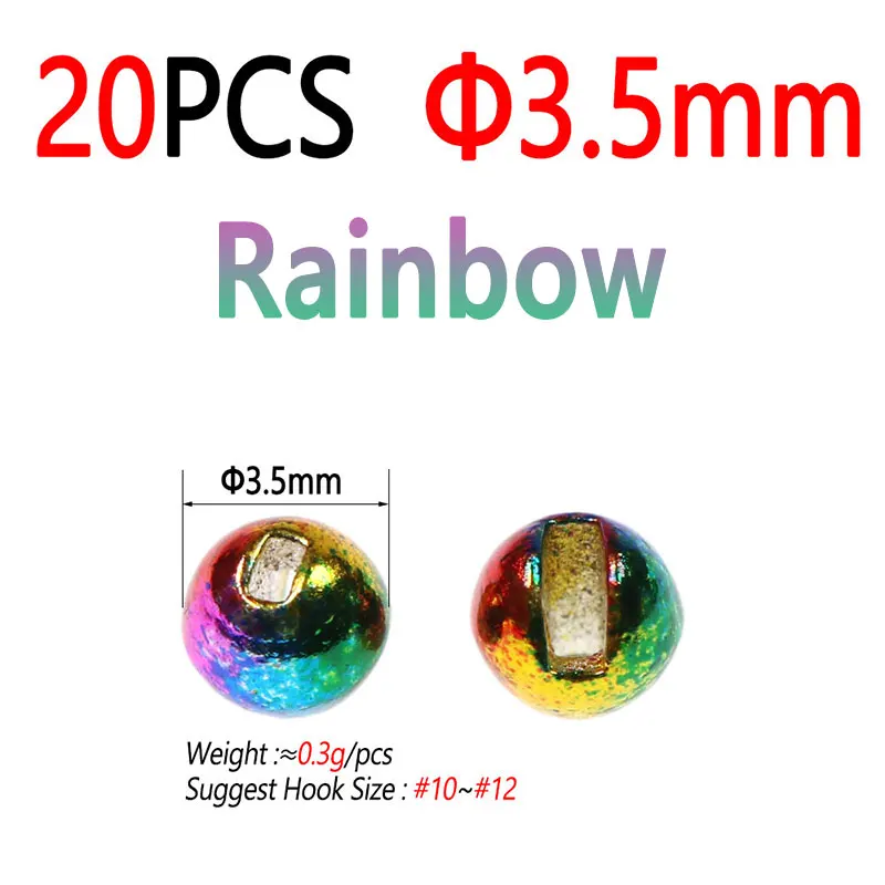 20pc 3.5mm Rainbow